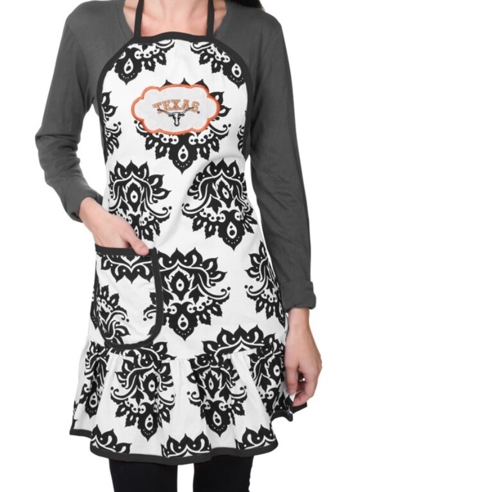 NWT ncaa women Texas longhorns damask apron